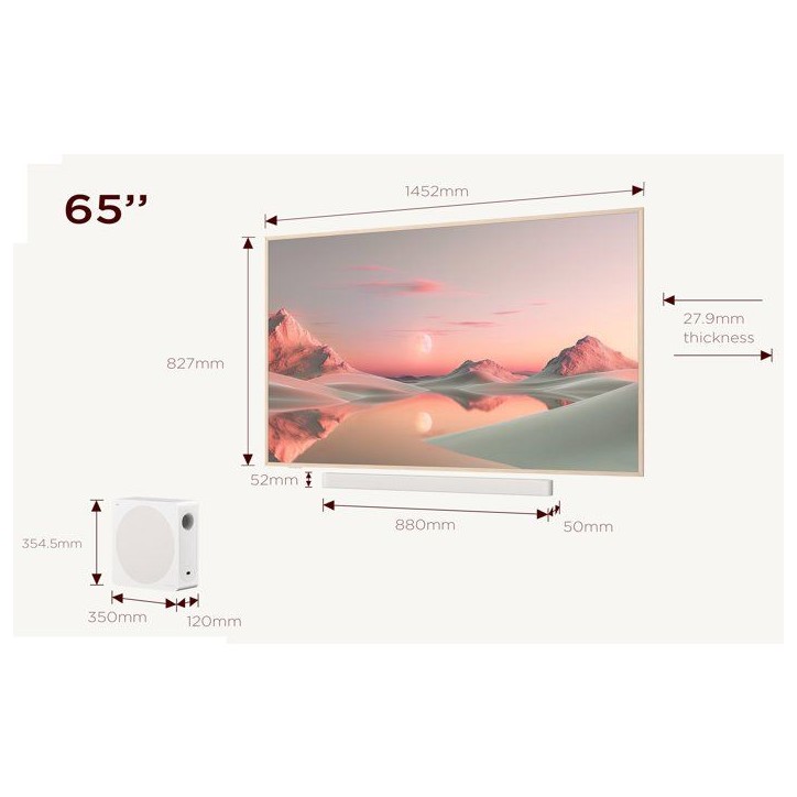 TCL TV QLED 65 (164 cm) - 4K UHD 3840x2160 - Google TV - Barre de son + caisson 3.1.2 - 230W Surround - 4x HDMI 2.1 TCL TV QLED 65 (164 cm) - 4K UHD 3840x2160 - Google TV - Barre de son + caisson 3.1.2 - 230W Surround - 4x HDMI 2.1