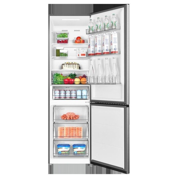 Réfrigérateur combiné - TCL - RP409BIE0 - 409 L - Classe E - 59,5 x 68 x185 cm - Inox Réfrigérateur combiné - TCL - RP409BIE0 - 409 L - Classe E - 59,5 x 68 x185 cm - Inox