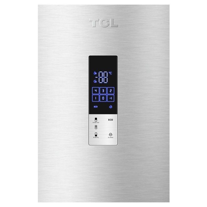 Réfrigérateur combiné - TCL - RP409BIE0 - 409 L - Classe E - 59,5 x 68 x185 cm - Inox Réfrigérateur combiné - TCL - RP409BIE0 - 409 L - Classe E - 59,5 x 68 x185 cm - Inox
