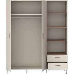 Armoire - Décor cachemire et terracotta - 2 portes - étageres + tiro