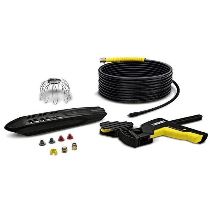 Kit nettoyage canalisations + gouttieres KÄRCHER - Haute pression - 20m - Tete en laiton