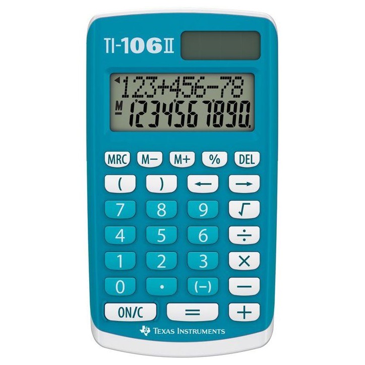 Calculatrice scientifique - TEXAS INSTRUMENTS - TI-106 II Solaire - Bleu Calculatrice scientifique - TEXAS INSTRUMENTS - TI-106 II Solaire - Bleu