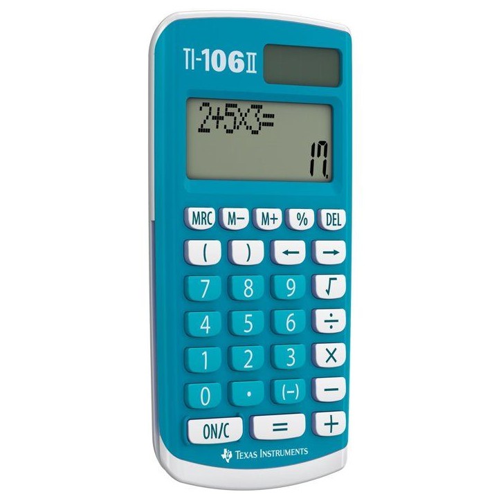 Calculatrice scientifique - TEXAS INSTRUMENTS - TI-106 II Solaire - Bleu Calculatrice scientifique - TEXAS INSTRUMENTS - TI-106 II Solaire - Bleu