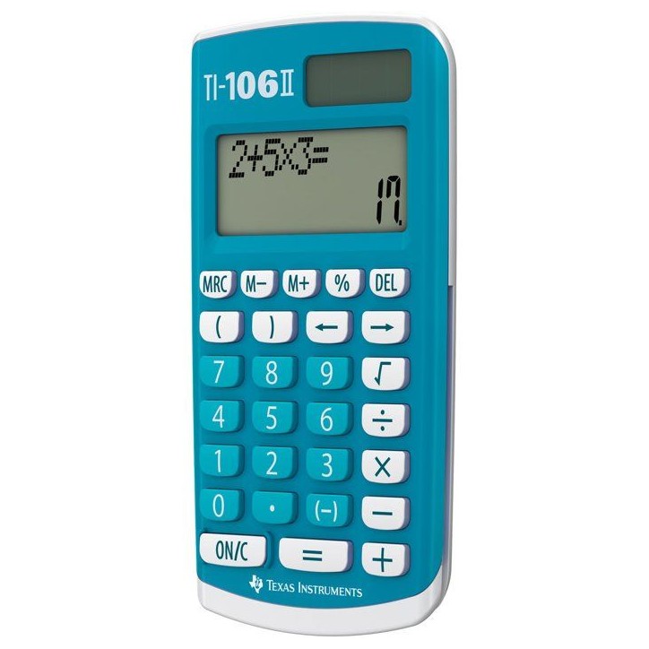 Calculatrice scientifique - TEXAS INSTRUMENTS - TI-106 II Solaire - Bleu Calculatrice scientifique - TEXAS INSTRUMENTS - TI-106 II Solaire - Bleu