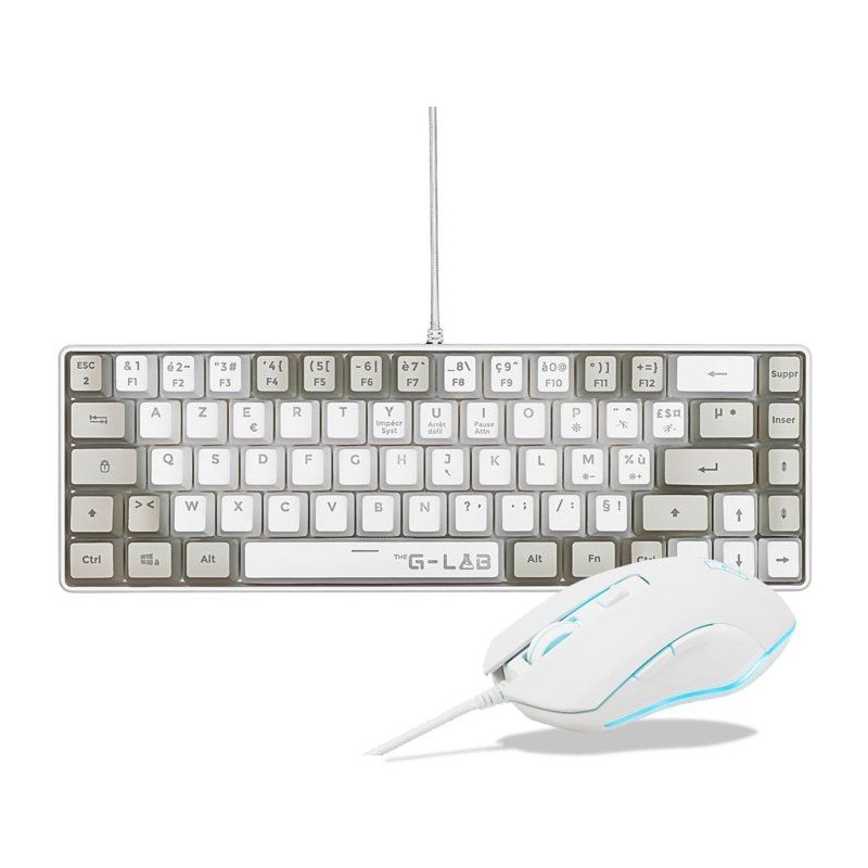 Pack 2 en 1 - THE G-LAB - Combo Hydrogen - Clavier AZERTY - Souris fil