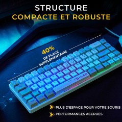 Pack 2 en 1 - THE G-LAB - Combo Hydrogen - Clavier AZERTY - Souris fil
