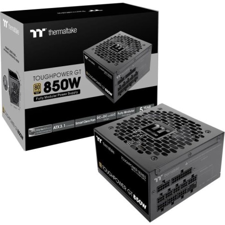 THERMALTAKE - Toughpower GT - Alimentation PC - 850 W - 80+ Gold - ATX3.1 - Full modulaire - PCI-E 5.1 12VHPWR