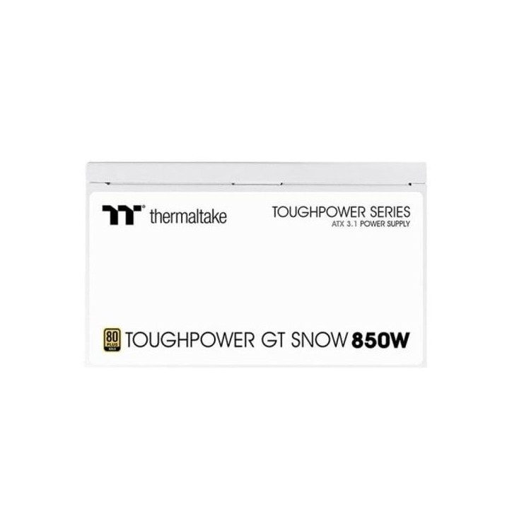 THERMALTAKE - Toughpower GT Snow - Alimentation PC - 850 W - 80+ Gold - ATX3.1 - Full modulaire - PCI-E 5.1 12VHPWR THERMALTAKE - Toughpower GT Snow - Alimentation PC - 850 W - 80+ Gold - ATX3.1 - Full modulaire - PCI-E 5.1 12VHPWR