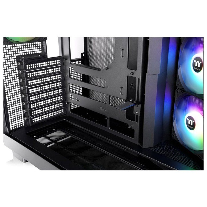 Boîtier PC sans alimentation - THERMALTAKE - View 380 XL TG ARGB - Moyen tour - Format ATX - 4x120mm A-RGB inclus - Noir Boîtier PC sans alimentation - THERMALTAKE - View 380 XL TG ARGB - Moyen tour - Format ATX - 4x120mm A-RGB inclus - Noir