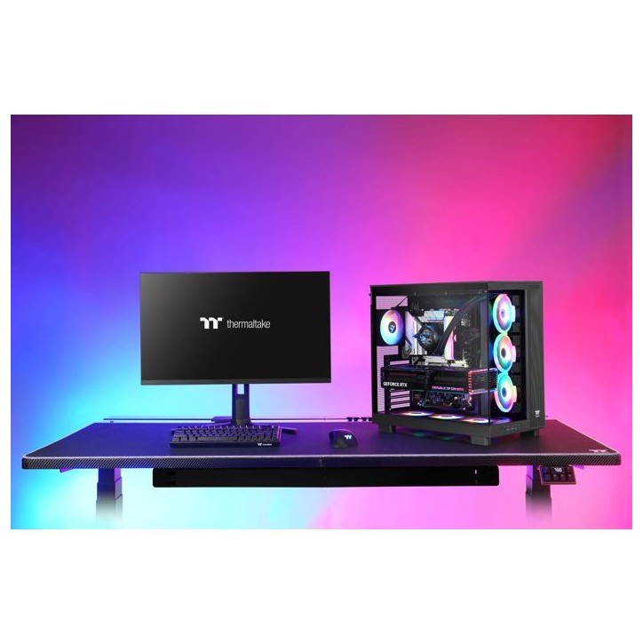 Boîtier PC sans alimentation - THERMALTAKE - View 380 XL TG ARGB - Moyen tour - Format ATX - 4x120mm A-RGB inclus - Noir Boîtier PC sans alimentation - THERMALTAKE - View 380 XL TG ARGB - Moyen tour - Format ATX - 4x120mm A-RGB inclus - Noir