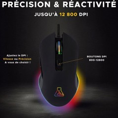 Souris gaming THE G-LAB Kult Helium Pro 12800 DPI
