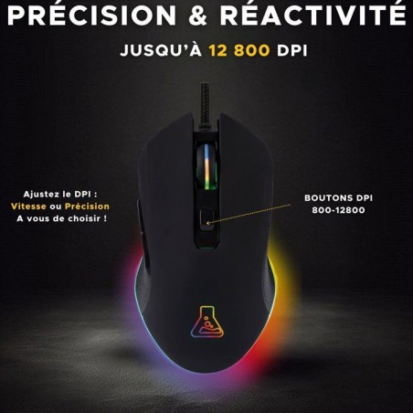 Souris gaming THE G-LAB Kult Helium Pro 12800 DPI