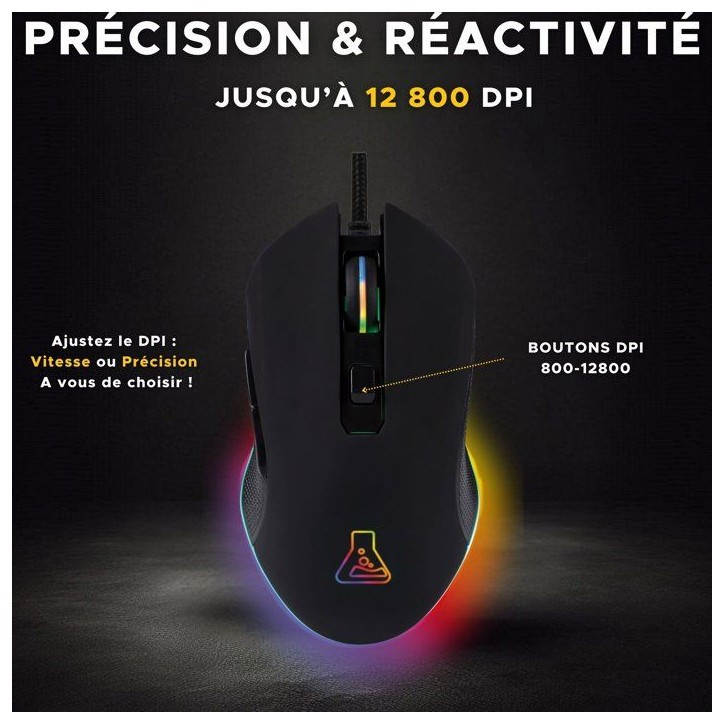 Souris gaming THE G-LAB Kult Helium Pro 12800 DPI Souris gaming THE G-LAB Kult Helium Pro 12800 DPI