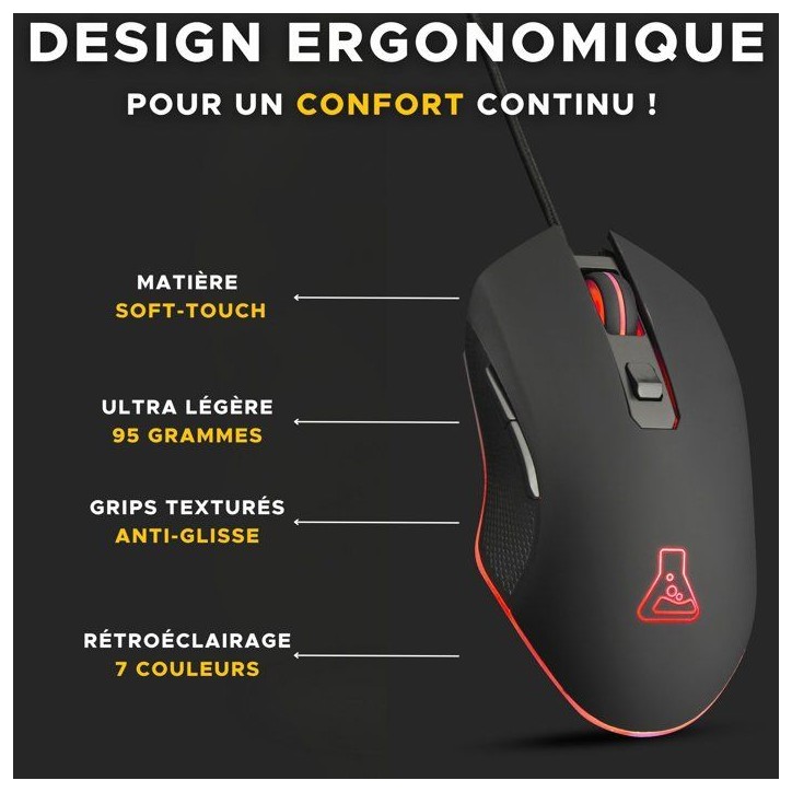 Souris gaming THE G-LAB Kult Helium Pro 12800 DPI Souris gaming THE G-LAB Kult Helium Pro 12800 DPI