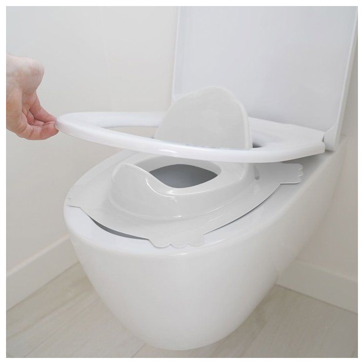 Réducteur WC - THERMOBABY - LUXE - Blanc muguet Réducteur WC - THERMOBABY - LUXE - Blanc muguet