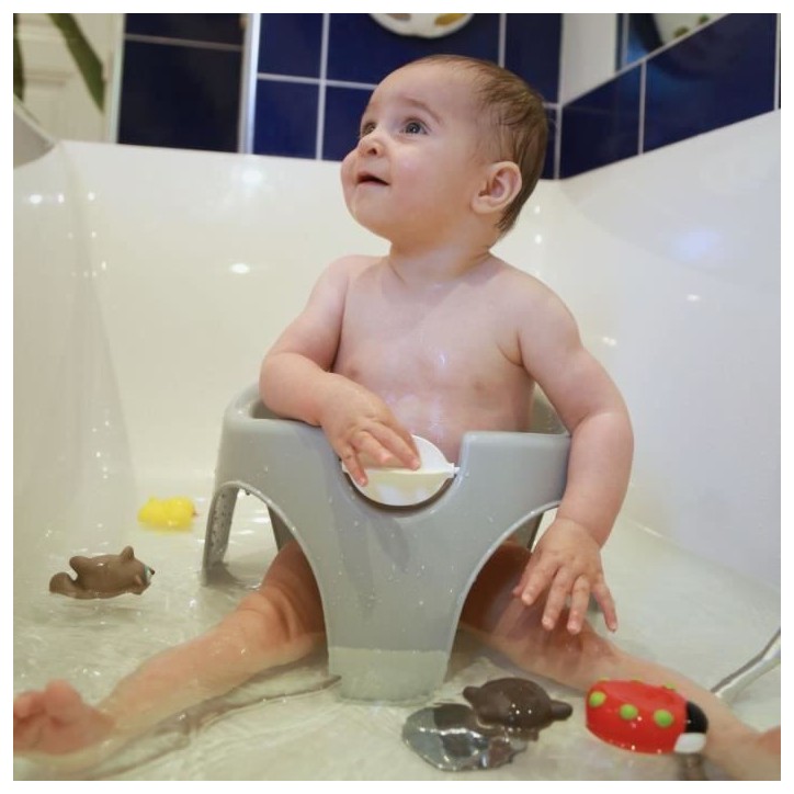 THERMOBABY Anneau de bain enfant AQUAFUN Gris - Jouet blanc THERMOBABY Anneau de bain enfant AQUAFUN Gris - Jouet blanc
