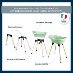 Kit baignoire VASCO - 76,5 x 50 x 104,5 cm - Vert céladon - THERMOBAB