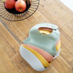 Bavoir silicone - THERMOBABY - Avec récupérateur - Peche