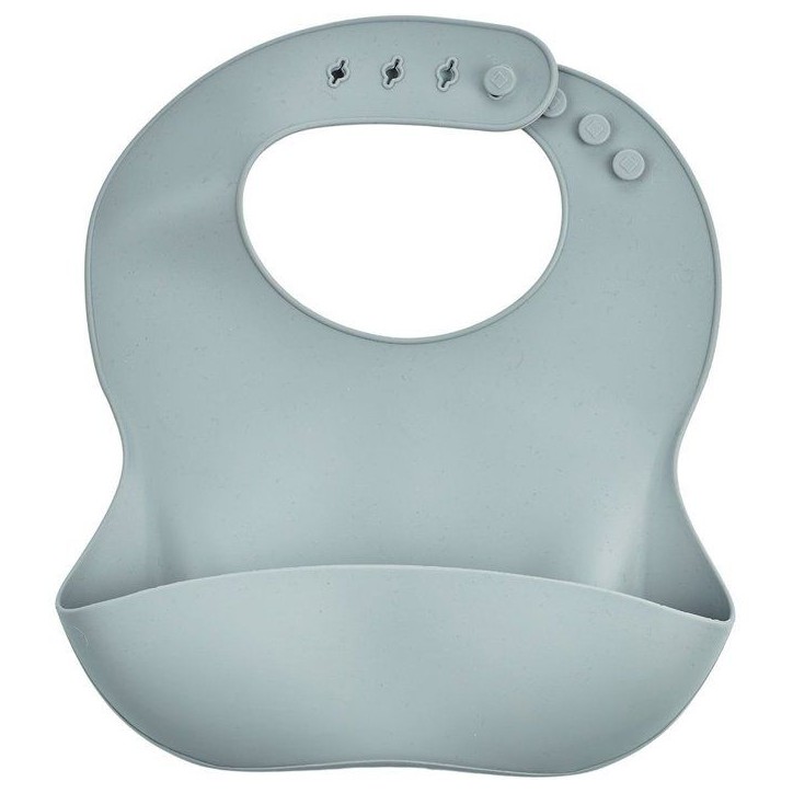 Bavoir silicone - THERMOBABY - Avec récupérateur - Gris charme Bavoir silicone - THERMOBABY - Avec récupérateur - Gris charme