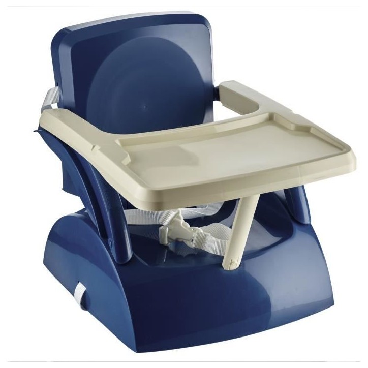 Rehausseur de chaise enfant 2 en 1 THERMOBABY YEEHOP - Harnais sécurité 3 points - Tablette amovible - Bleu océan