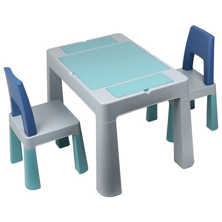 Table d'activités multifonction - THERMOBABY - MULTIPLAY - Avec 2 chaises - Gris / Bleu Table d'activités multifonction - THERMOBABY - MULTIPLAY - Avec 2 chaises - Gris / Bleu