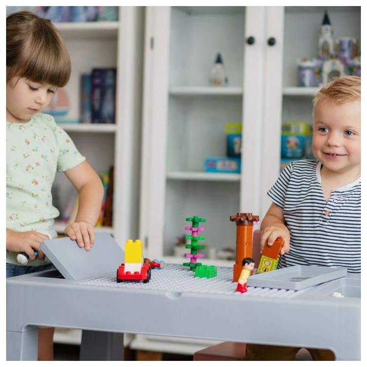 Table d'activités multifonction - THERMOBABY - MULTIPLAY - Avec 2 chaises - Gris / Bleu Table d'activités multifonction - THERMOBABY - MULTIPLAY - Avec 2 chaises - Gris / Bleu