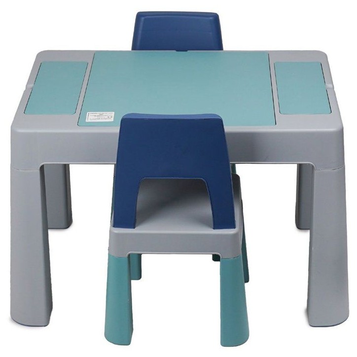 Table d'activités multifonction - THERMOBABY - MULTIPLAY - Avec 2 chaises - Gris / Bleu Table d'activités multifonction - THERMOBABY - MULTIPLAY - Avec 2 chaises - Gris / Bleu