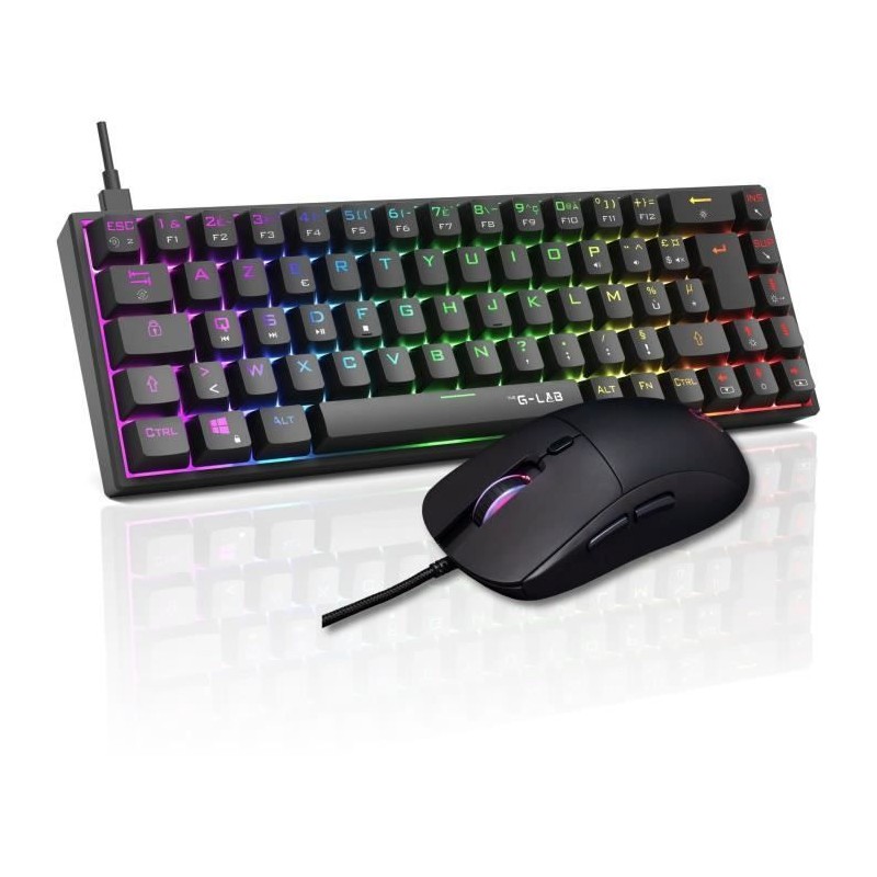Pack Gamer Mécanique E-sport 2 en 1 - The G-Lab COMBO TITAN - Souris
