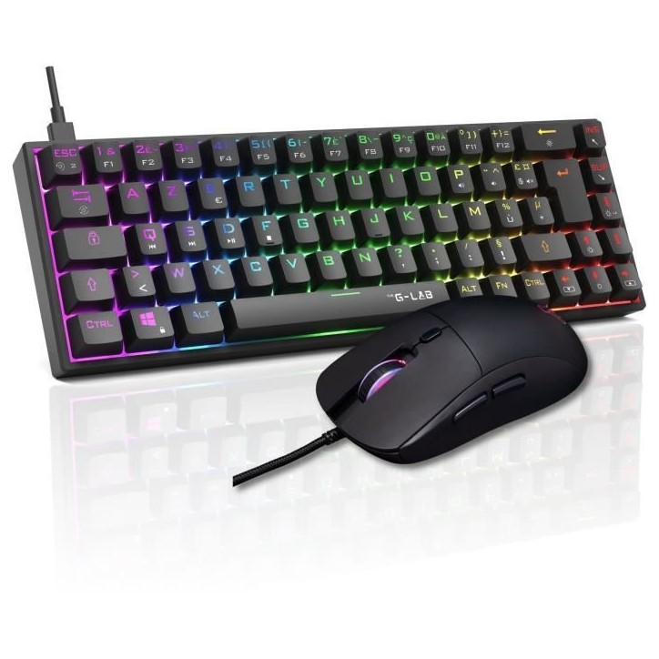 Pack Gamer Mécanique E-sport 2 en 1 - The G-Lab COMBO TITAN - Souris 12800 DPI - Clavier Mécanique Pack Gamer Mécanique E-sport 2 en 1 - The G-Lab COMBO TITAN - Souris 12800 DPI - Clavier Mécanique