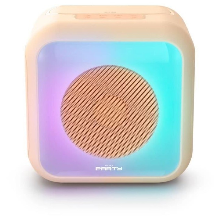 Enceinte karaoké lumineuse BIGBEN - Peche - Bluetooth - 30W - 2 micros sans fil USB-C - Égaliseur - Batterie Li-on Enceinte karaoké lumineuse BIGBEN - Peche - Bluetooth - 30W - 2 micros sans fil USB-C - Égaliseur - Batterie Li-on