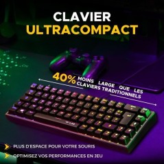 Pack Gamer Mécanique E-sport 2 en 1 - The G-Lab COMBO TITAN - Souris