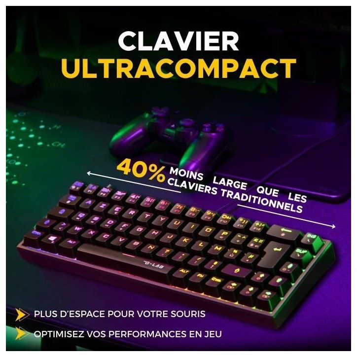 Pack Gamer Mécanique E-sport 2 en 1 - The G-Lab COMBO TITAN - Souris 12800 DPI - Clavier Mécanique Pack Gamer Mécanique E-sport 2 en 1 - The G-Lab COMBO TITAN - Souris 12800 DPI - Clavier Mécanique
