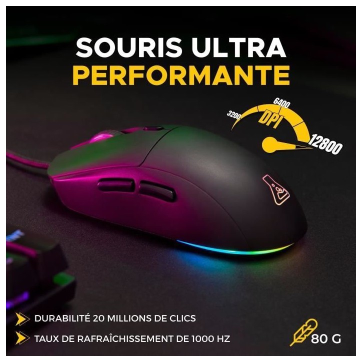 Pack Gamer Mécanique E-sport 2 en 1 - The G-Lab COMBO TITAN - Souris 12800 DPI - Clavier Mécanique Pack Gamer Mécanique E-sport 2 en 1 - The G-Lab COMBO TITAN - Souris 12800 DPI - Clavier Mécanique