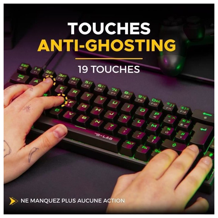 Pack Gamer Mécanique E-sport 2 en 1 - The G-Lab COMBO TITAN - Souris 12800 DPI - Clavier Mécanique Pack Gamer Mécanique E-sport 2 en 1 - The G-Lab COMBO TITAN - Souris 12800 DPI - Clavier Mécanique