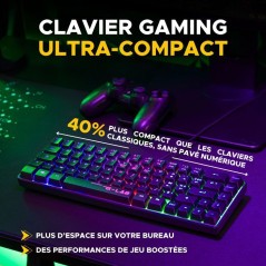 Pack gamer clavier souris filaire - THE G-LAB - Combo Hydrogen BKG - C