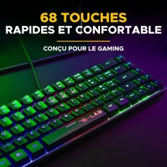 Pack gamer clavier souris filaire - THE G-LAB - Combo Hydrogen BKG - C