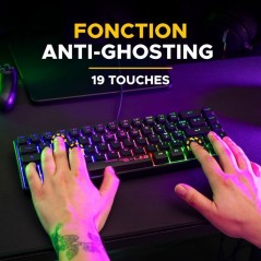 Pack gamer clavier souris filaire - THE G-LAB - Combo Hydrogen BKG - C