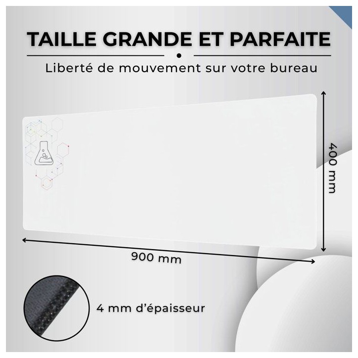 Tapis de Souris XXL - THE G-LAB - PAD SELENIUM - Anti-dérapant - 90 x 40 x 0,4 cm - Blanc Tapis de Souris XXL - THE G-LAB - PAD SELENIUM - Anti-dérapant - 90 x 40 x 0,4 cm - Blanc