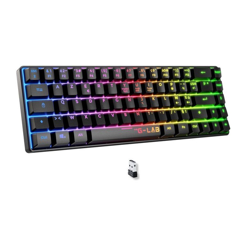 Clavier Gamer sans fil - Membrane - THE G-LAB - KEYZ HYDROGEN - Format