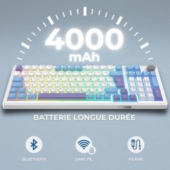 Clavier mécanique PBT Gasket - THE G-LAB - KEYZ Elite 400 WB - Triple