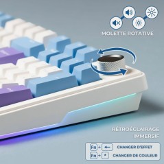 Clavier mécanique PBT Gasket - THE G-LAB - KEYZ Elite 400 WB - Triple