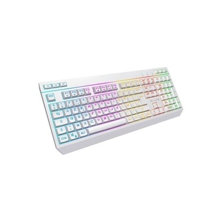 Pack gamer sans fil - THE G-LAB - COMBO TUNGSTEN EX W - Clavier + souris - 32 macros configurables - BLANC