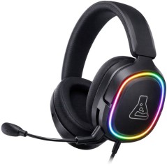 Casque gaming filaire RGB - THE G-LAB - KORP MERCURY - Tissu - Micro R