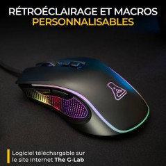 Souris gaming filaire - THE G-LAB - KULT THORIUM - 12800 DPI - Ergonom
