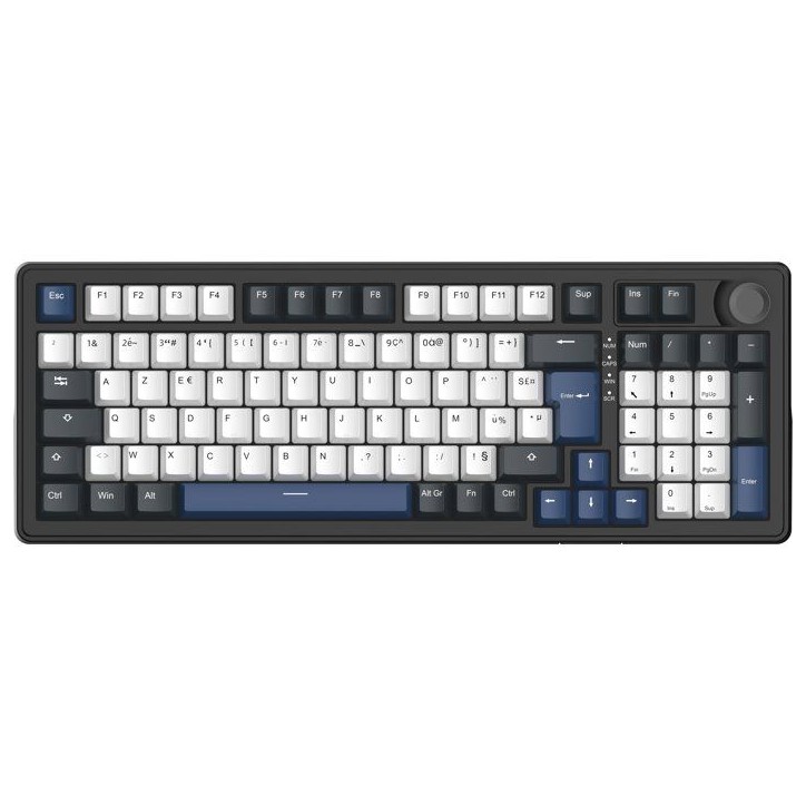 Clavier magnétique gamer - PBT double injection - THE G-LAB - KEYZ Elite 400 HE - 96% AZERTY - RGB - Noir et bleu Clavier magnétique gamer - PBT double injection - THE G-LAB - KEYZ Elite 400 HE - 96% AZERTY - RGB - Noir et bleu