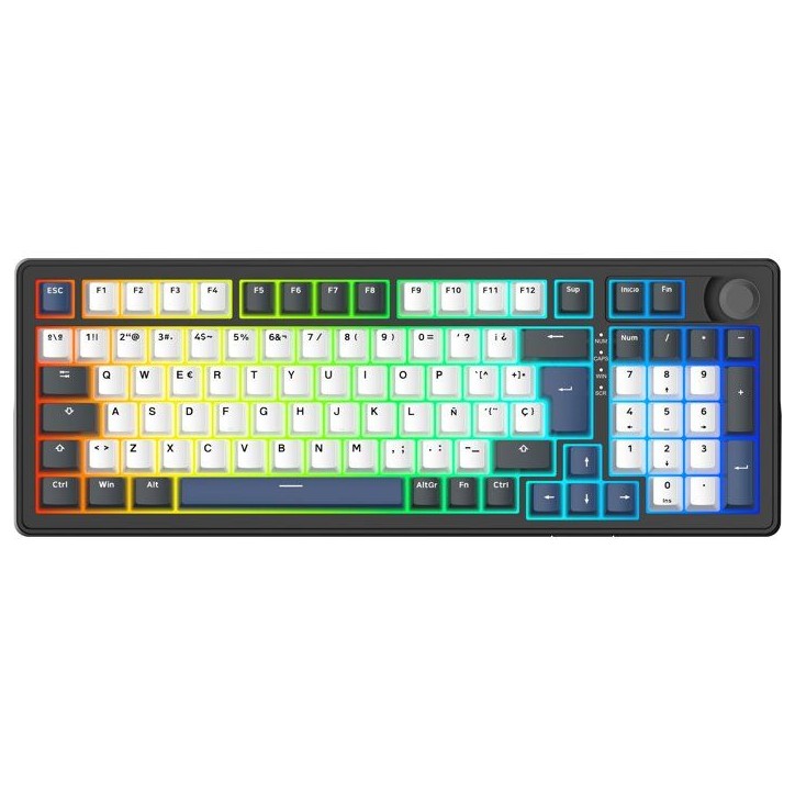 Clavier magnétique gamer - PBT double injection - THE G-LAB - KEYZ Elite 400 HE - 96% AZERTY - RGB - Noir et bleu Clavier magnétique gamer - PBT double injection - THE G-LAB - KEYZ Elite 400 HE - 96% AZERTY - RGB - Noir et bleu