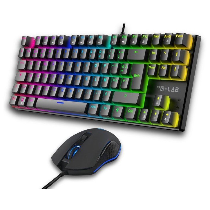 Pack clavier souris gaming - THE G-LAB - COMBO MERCURY EX - Clavier Mécanique TKL Switch Rouge - Souris 7200 DPI