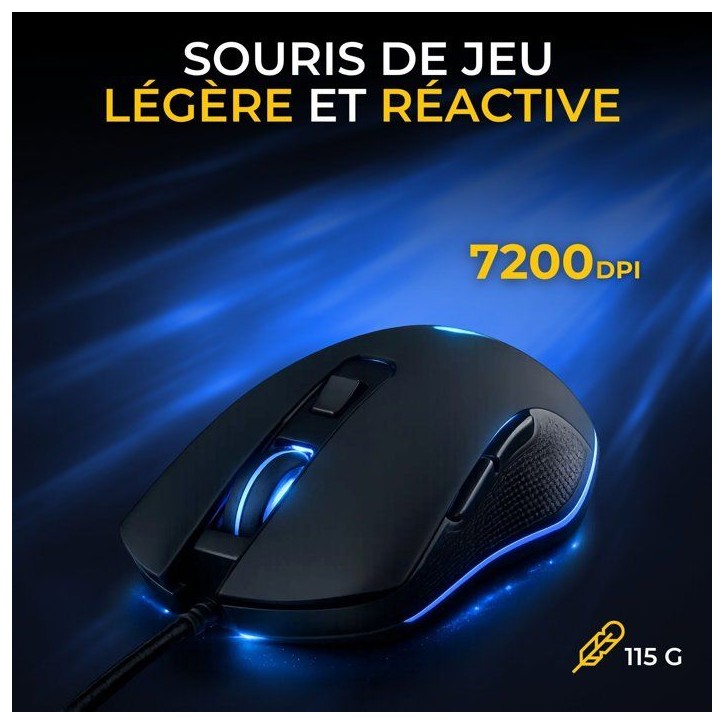 Pack clavier souris gaming - THE G-LAB - COMBO MERCURY EX - Clavier Mécanique TKL Switch Rouge - Souris 7200 DPI