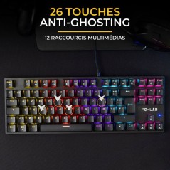 Pack clavier souris gaming - THE G-LAB - COMBO MERCURY EX - Clavier M