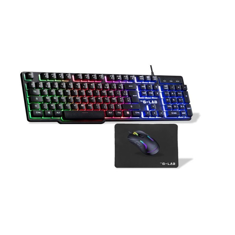 Pack Gamer 4-en-1 filaire - THE G-LAB - COMBO CHROMIUM EX - Clavier me